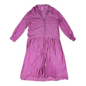 Pilcro Anthropologie Kimberly Maxi Dress Raspberry Purple Size Large